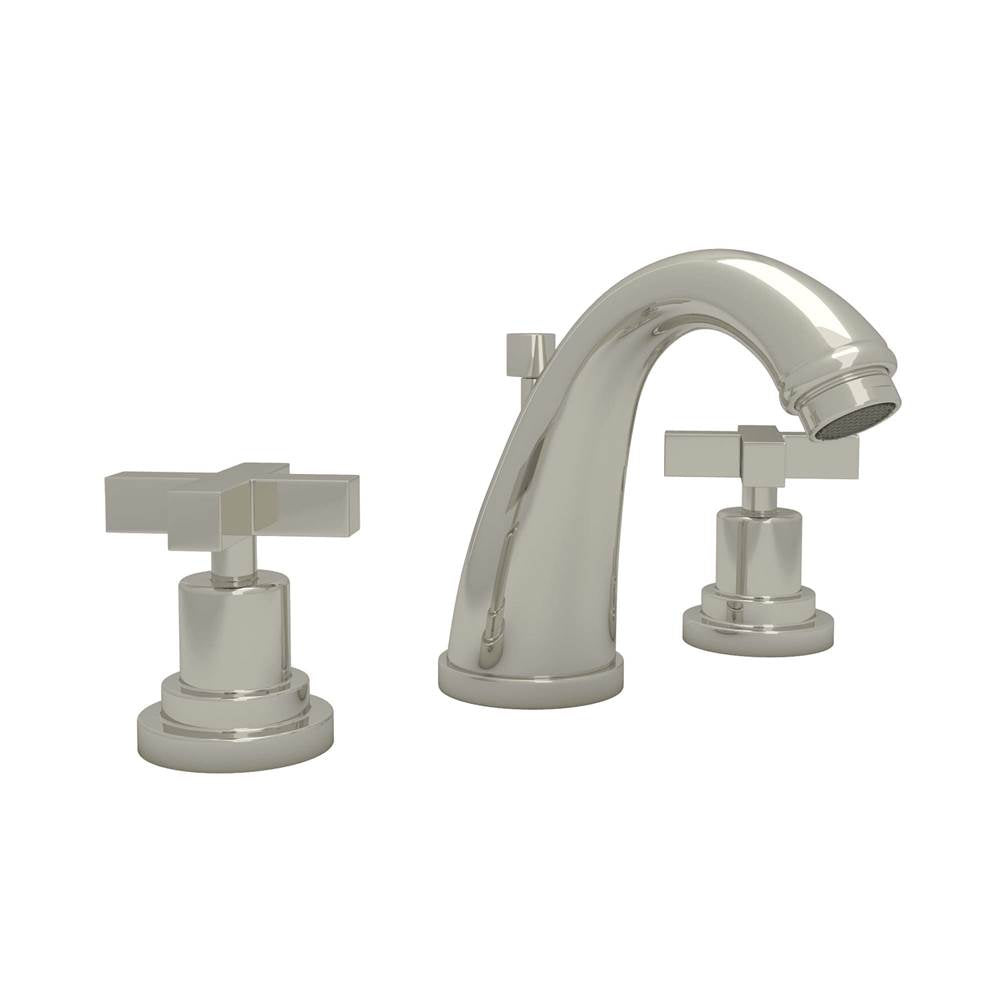 Rohl - Lombardia Widespread Lavatory Faucet With C-Spout - Polished Nickel