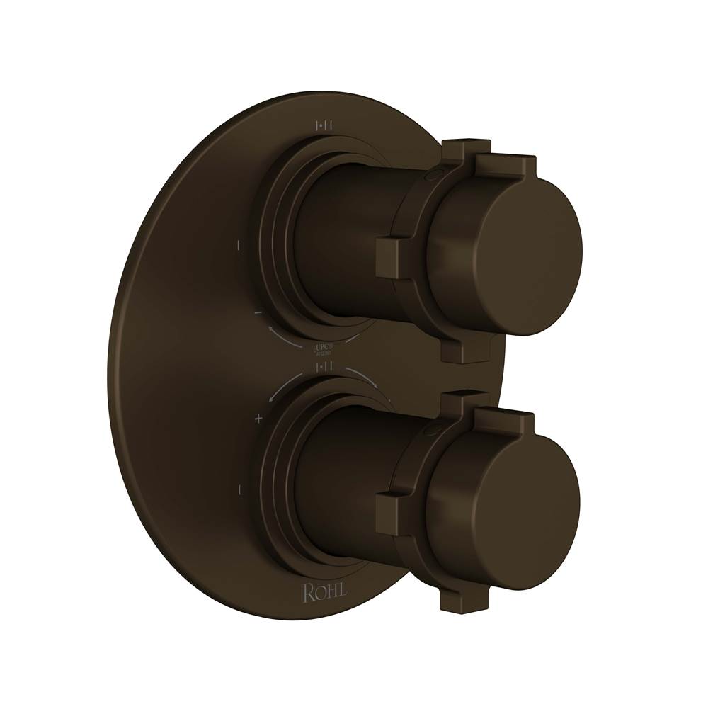 Rohl - Lombardia 3/4'' Therm & Pressure Balance Trim With 6 Functions - Tuscan Brass