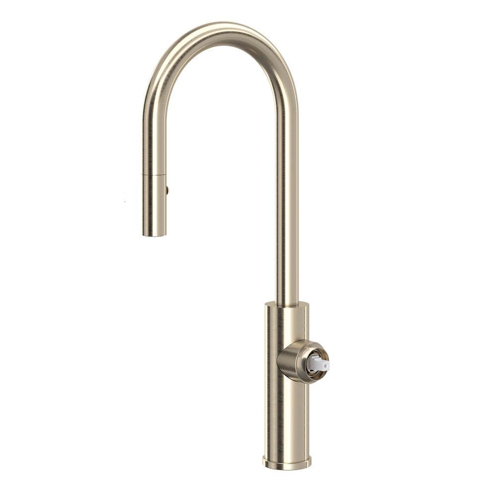 Rohl - EclissiE Pull-Down Bar/Food Prep Kitchen Faucet With C-Spout - Less Handle - Satin Nickel