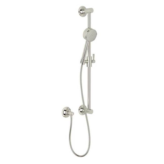 Rohl - Graceline Handshower Set With 24'' Slide Bar and 5-Function Handshower - Polished Nickel