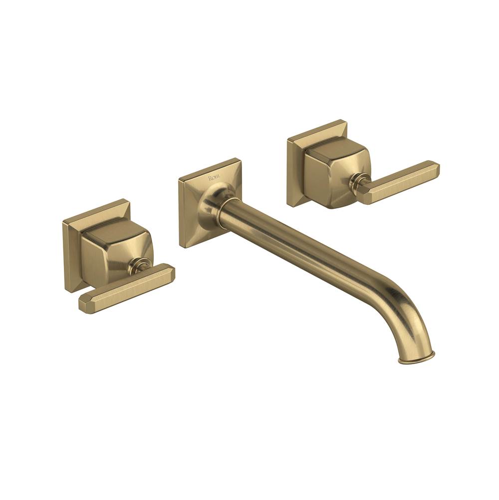 Rohl - ApothecaryE Wall Mount Lavatory Faucet Trim - Antique Gold