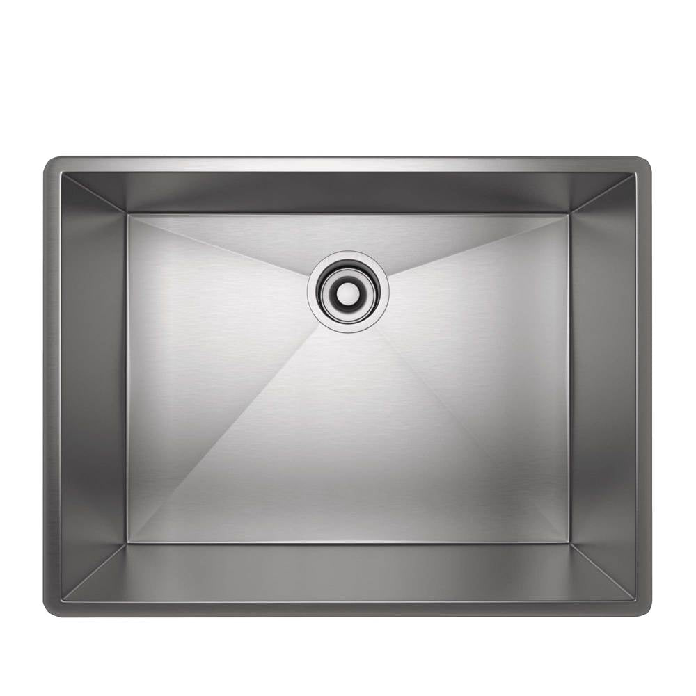 Rohl - ForzeE 24'' Single Bowl Stainless Steel Kitchen Sink - Brushed Stainless Steel
