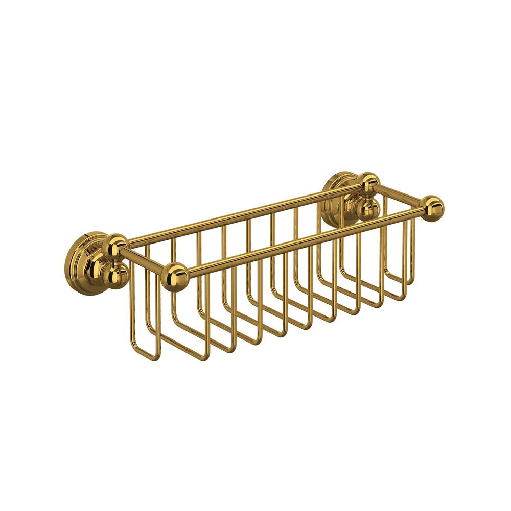 Rohl - 10'' Bottle Basket - Unlacquered Brass