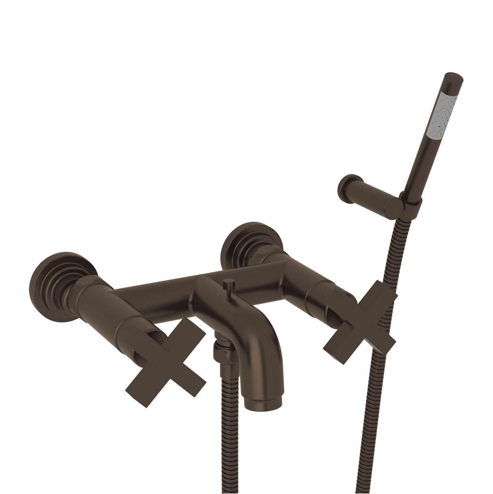 Rohl - Lombardia Exposed Wall Mount Tub Filler - Tuscan Brass