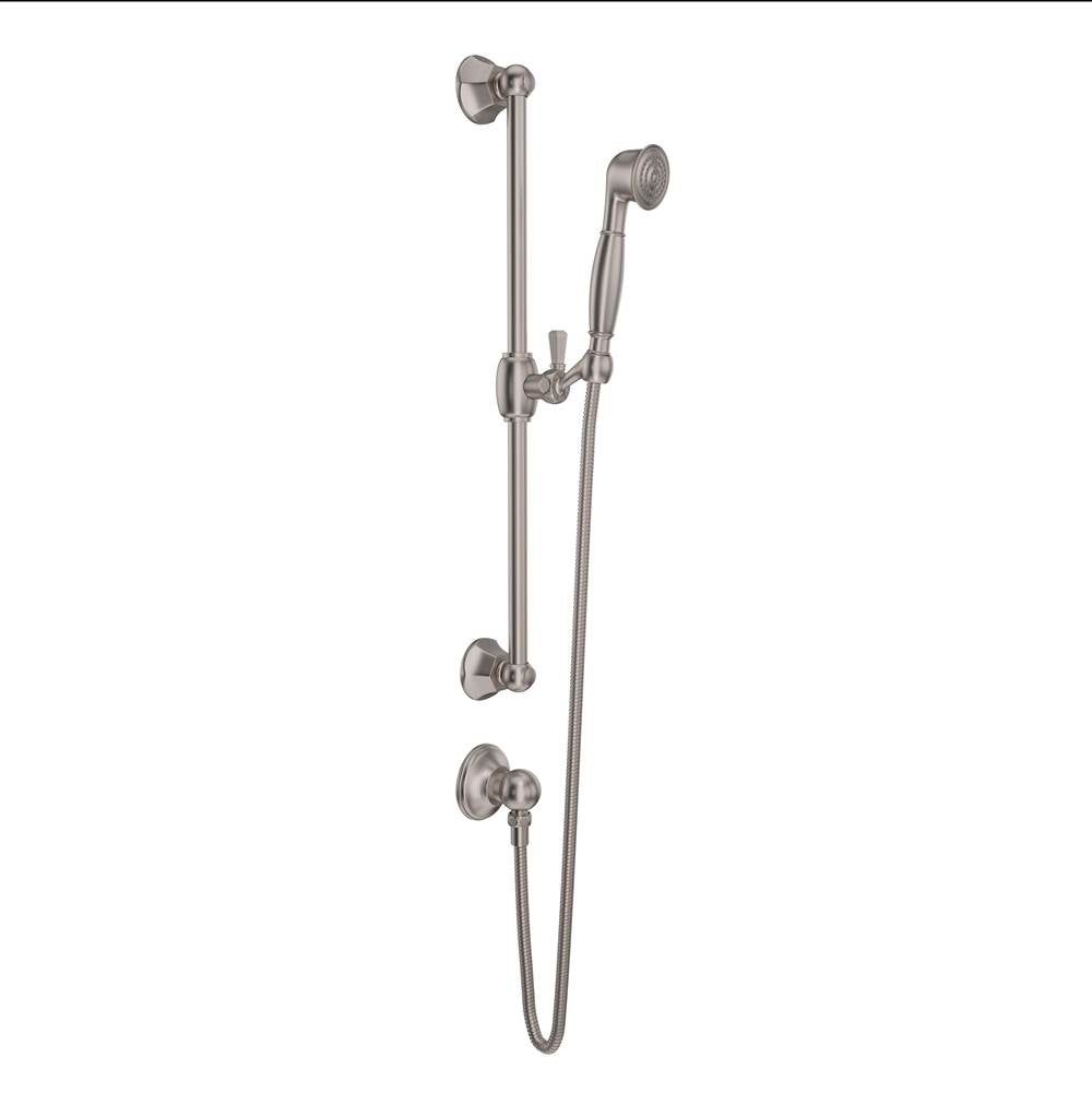 Rohl - Handshower Set With 24'' Slide Bar and Single Function Handshower - Satin Nickel
