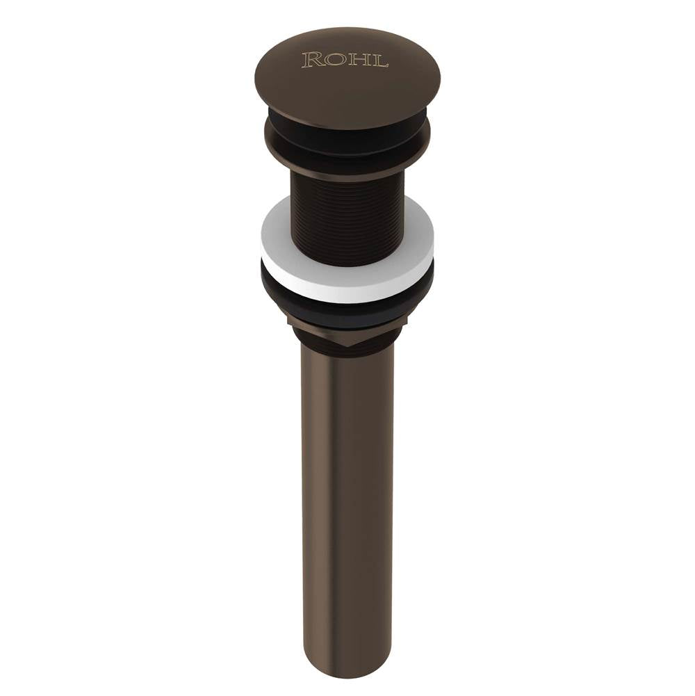 Rohl - Lavatory Push Drain Without Overflow - Tuscan Brass