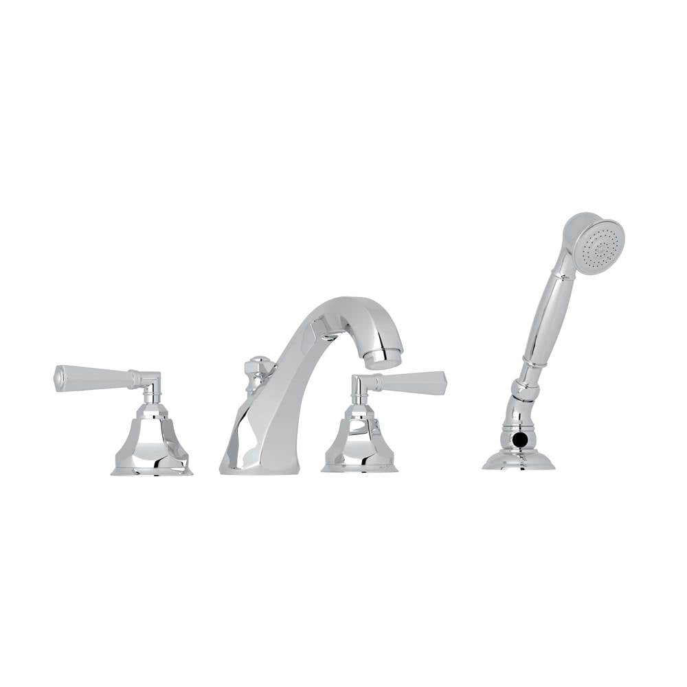 Rohl - Palladian 4-Hole Deck Mount Tub Filler - Polished Chrome