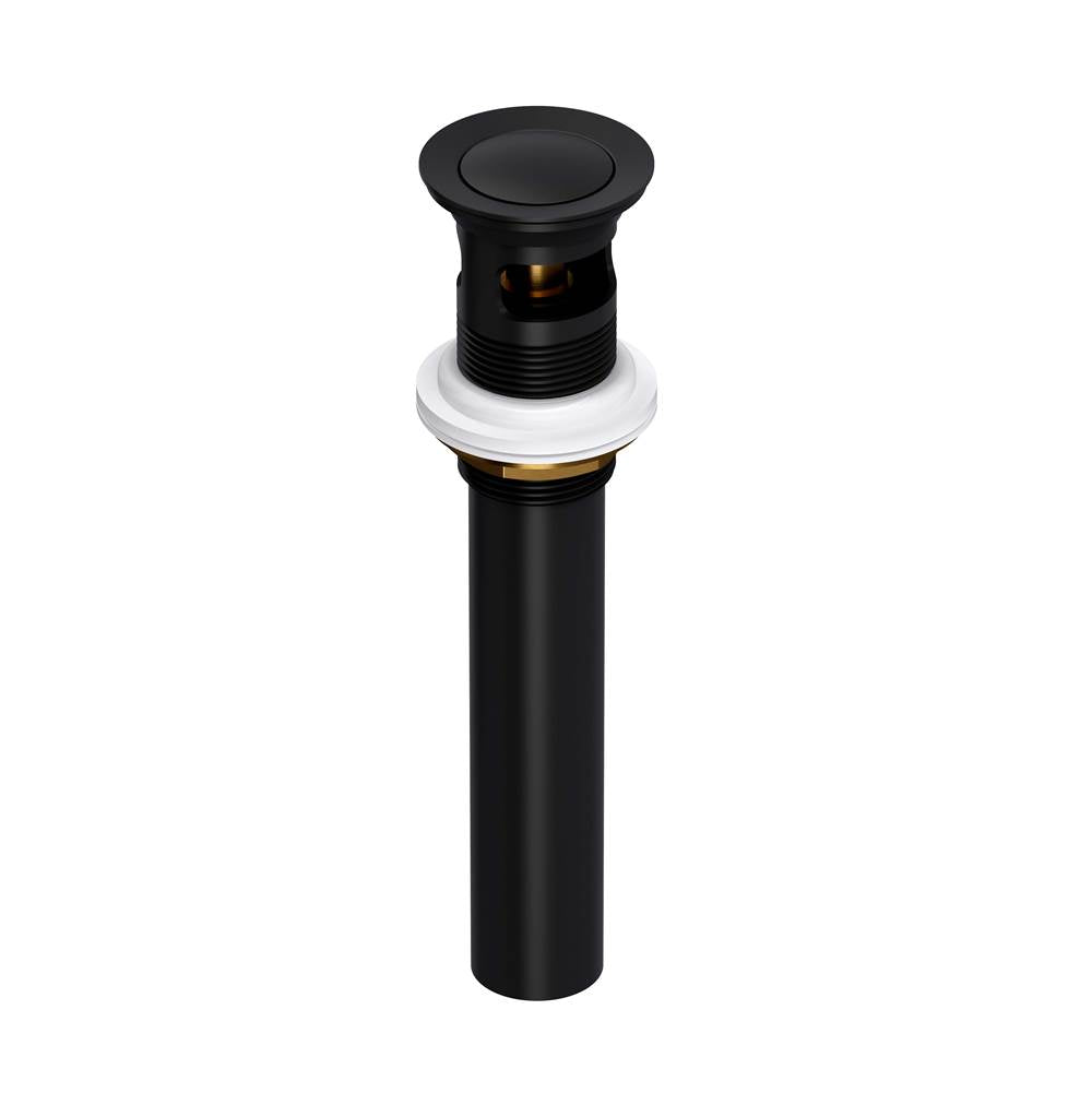 Rohl - Lavatory Push Drain With Overflow - Matte Black