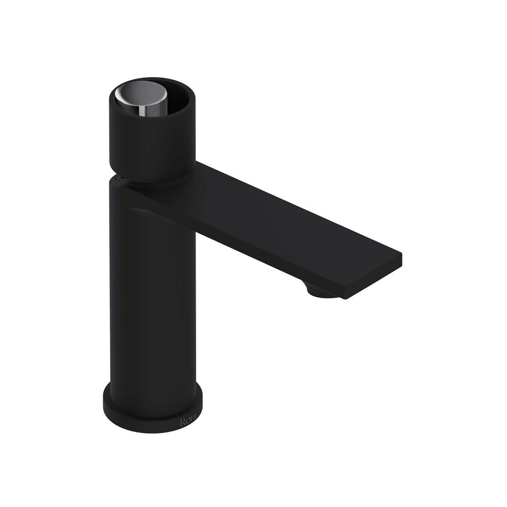 Rohl - EclissiE Single Handle Lavatory Faucet - Matte Black With Polished Chrome