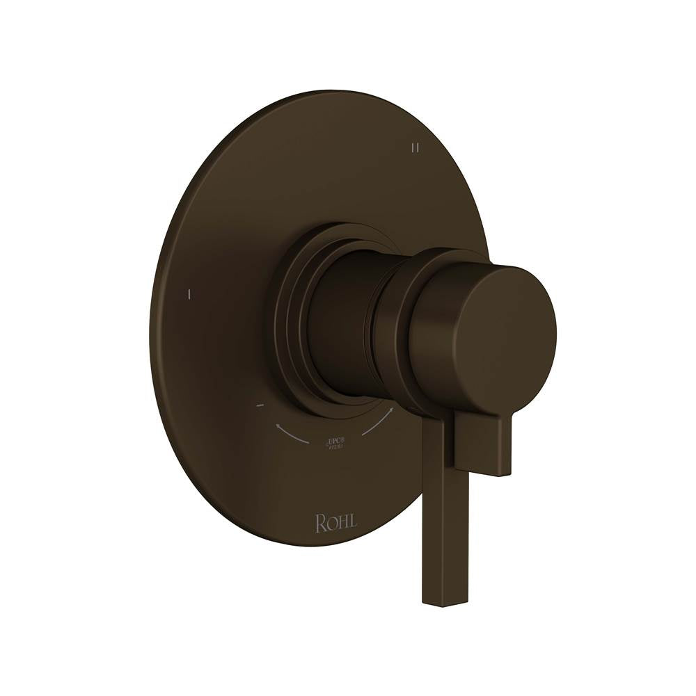 Rohl - Lombardia 1/2'' Therm & Pressure Balance Trim With 3 Functions - Tuscan Brass