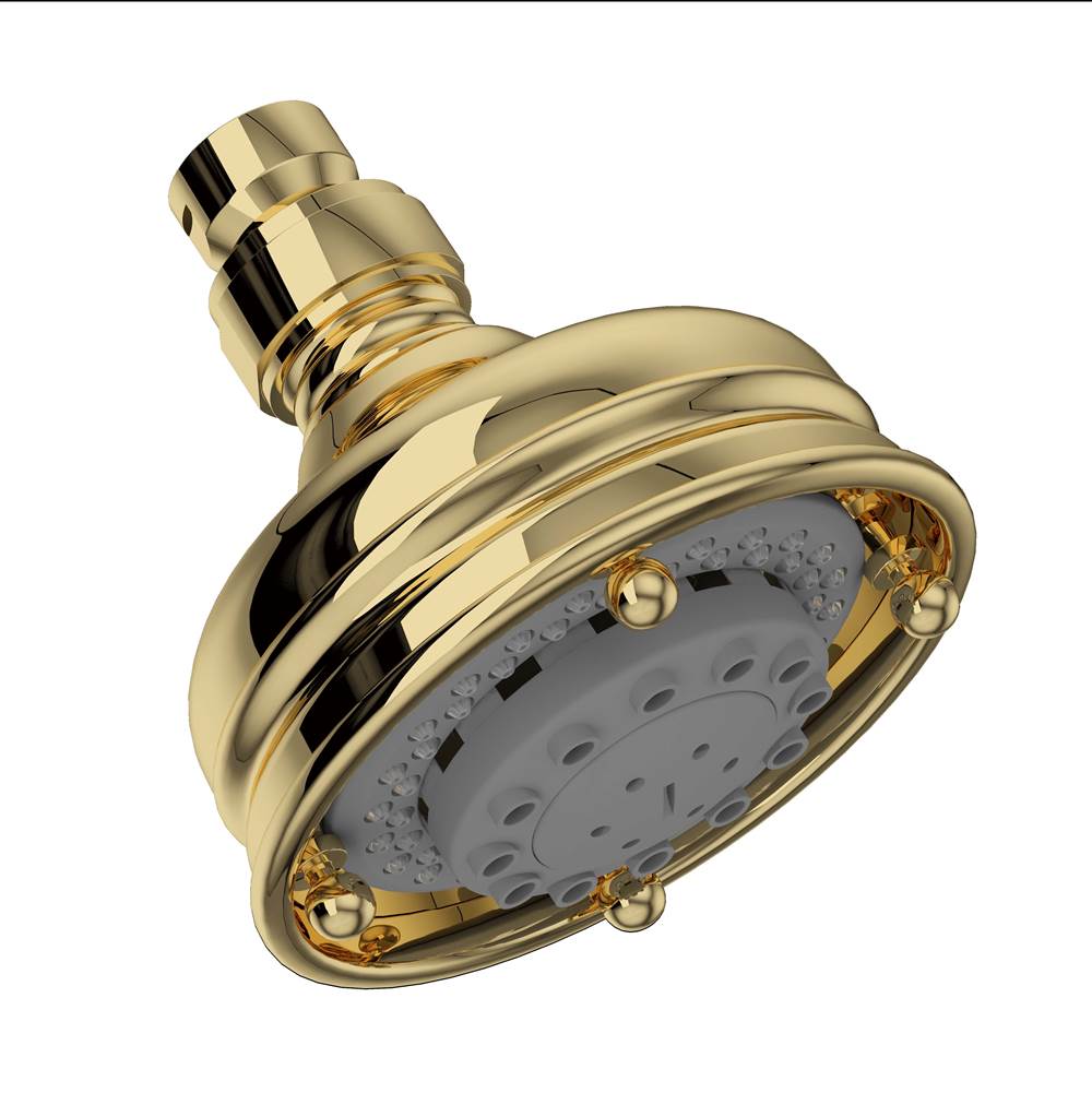 Rohl - 4'' 3-Function Showerhead - Unlacquered Brass