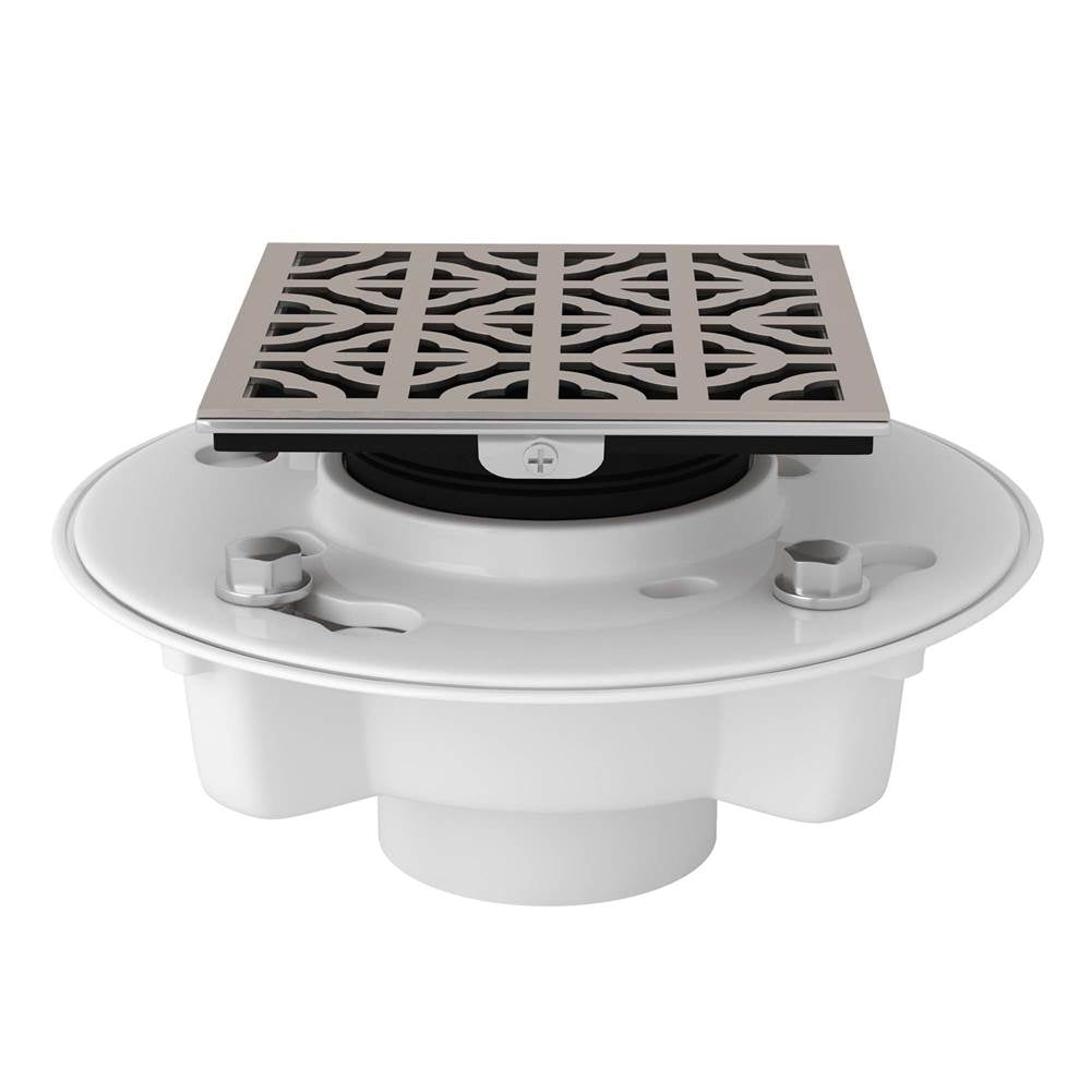 Rohl - PVC 2'' X 3'' Drain Kit With 3146 Petal Decorative Cover - Satin Nickel