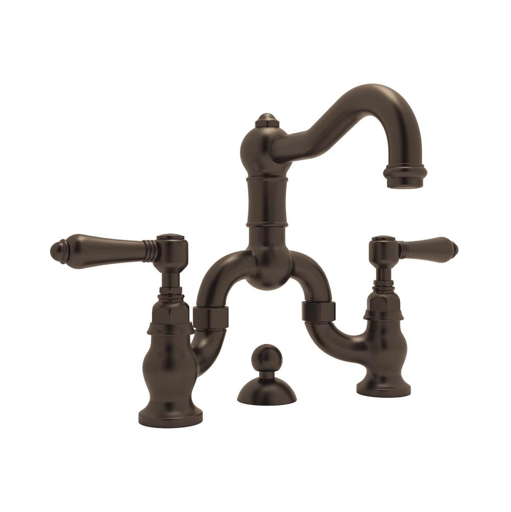 Rohl - Acqui Bridge Lavatory Faucet - Tuscan Brass