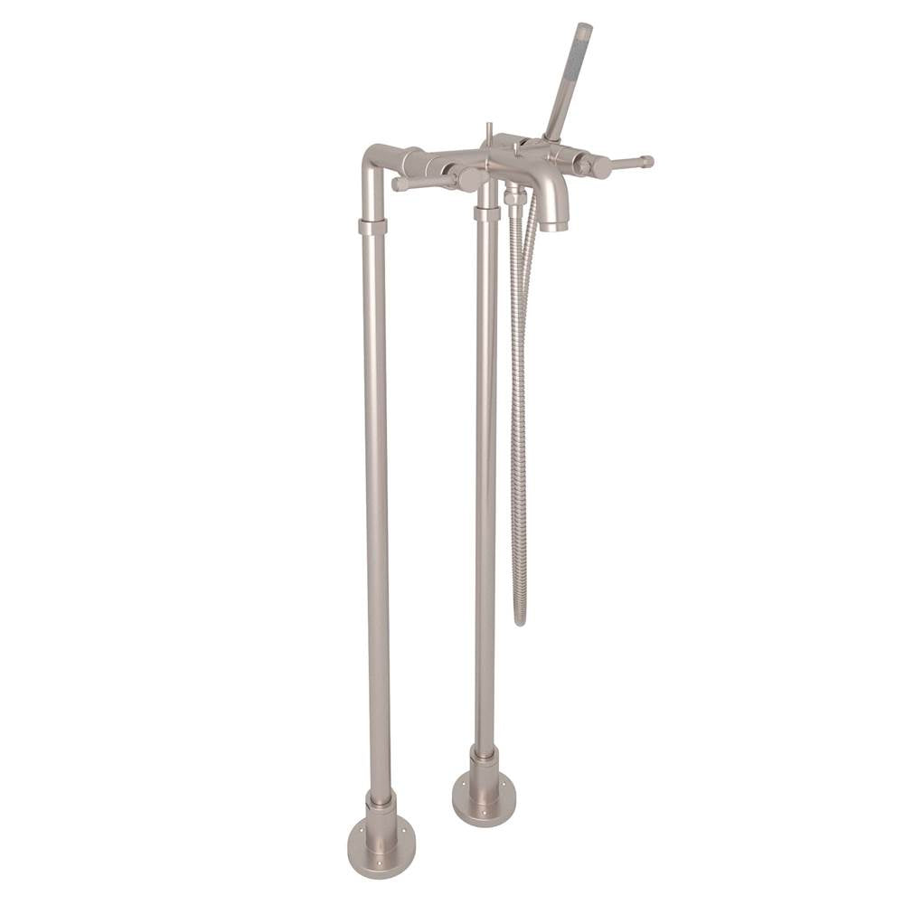 Rohl - CampoE Floor Mount Tub Filler - Satin Nickel