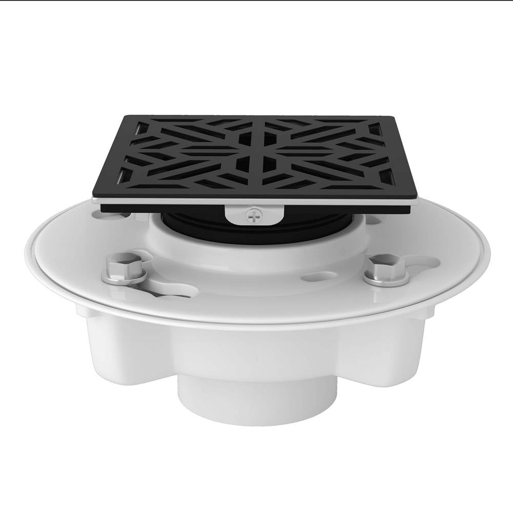 Rohl - PVC 2'' X 3'' Drain Kit With 3144 Mosaic Decorative Cover - Matte Black