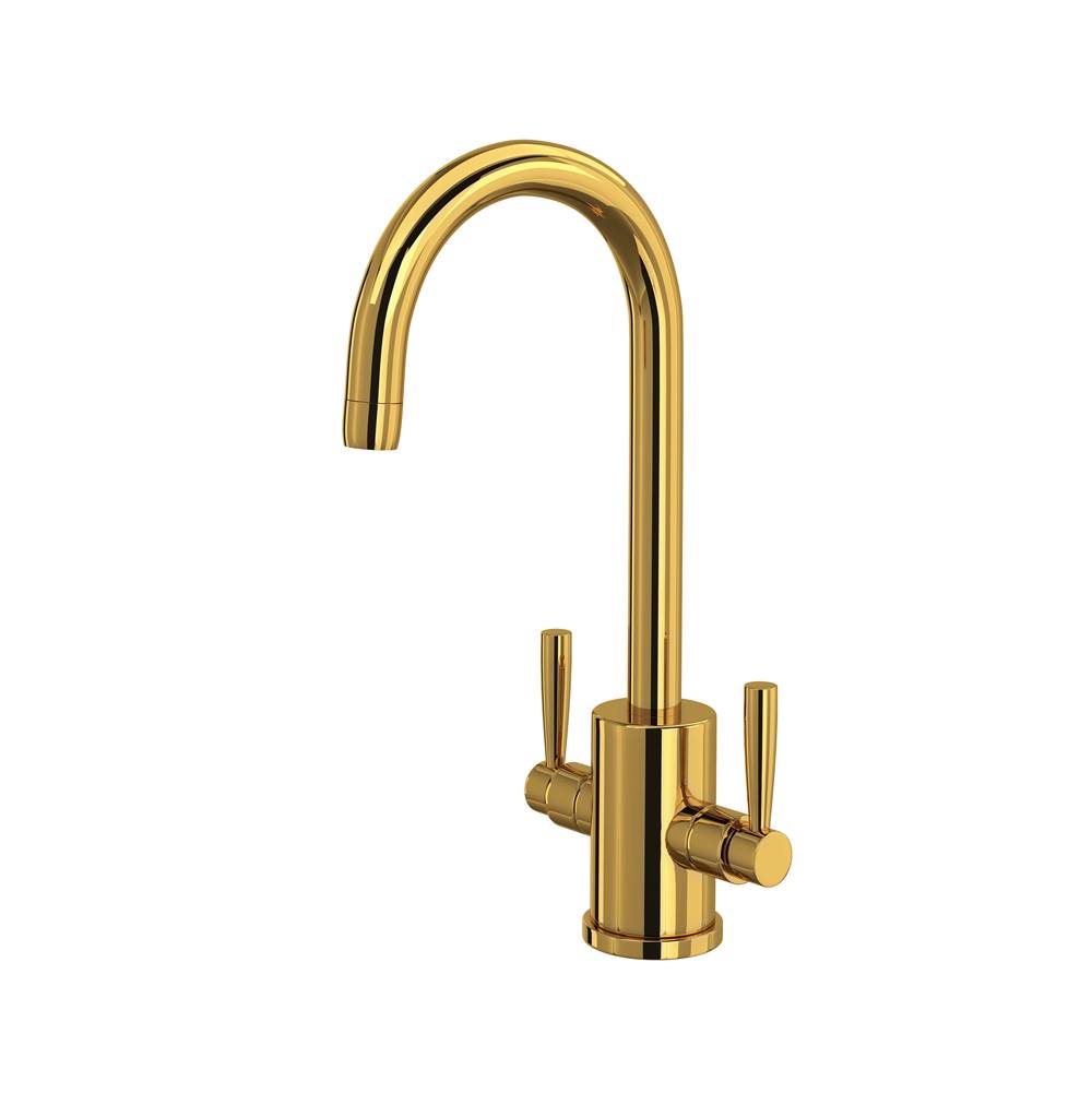 Rohl - HolbornE Two Handle Bar/Food Prep Kitchen Faucet - Unlacquered Brass