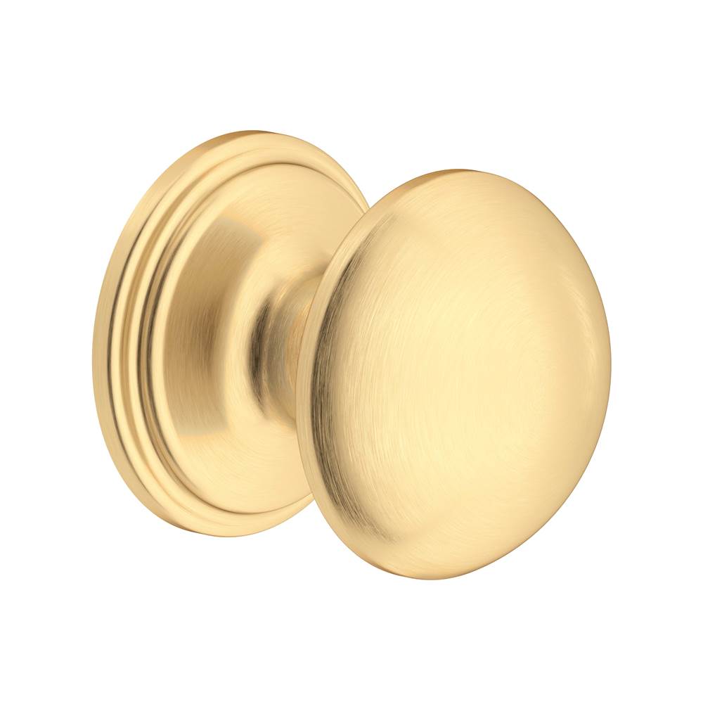 Rohl - Large Button Drawer Pull Knobs - Set of 5 - Satin English Gold