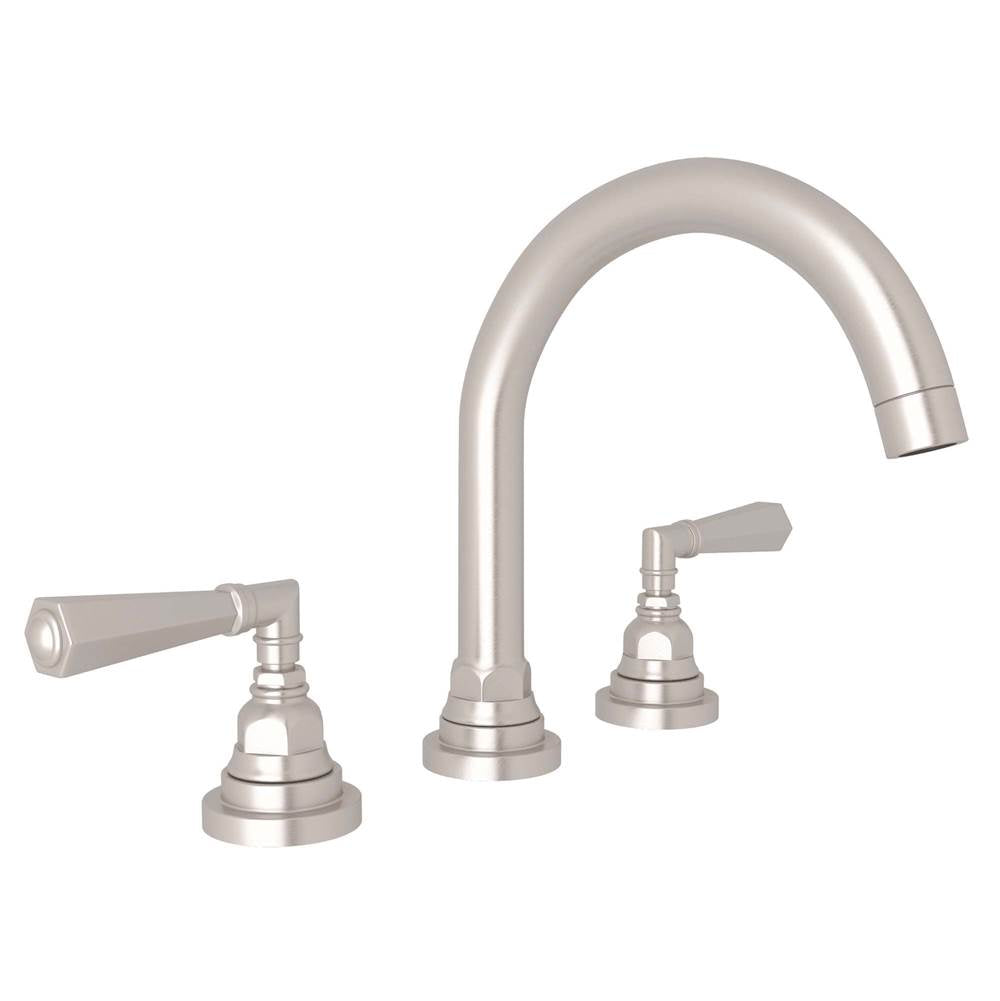 Rohl - San GiovanniE Widespread Lavatory Faucet With C-Spout - Satin Nickel