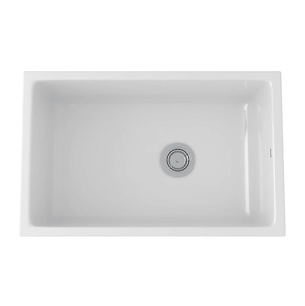 Rohl - AlliaE 32'' Fireclay Single Bowl Undermount Kitchen Sink - White