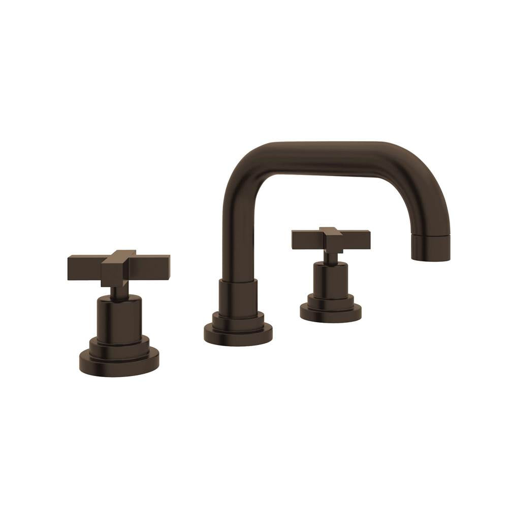 Rohl - Lombardia Widespread Lavatory Faucet With U-Spout - Tuscan Brass