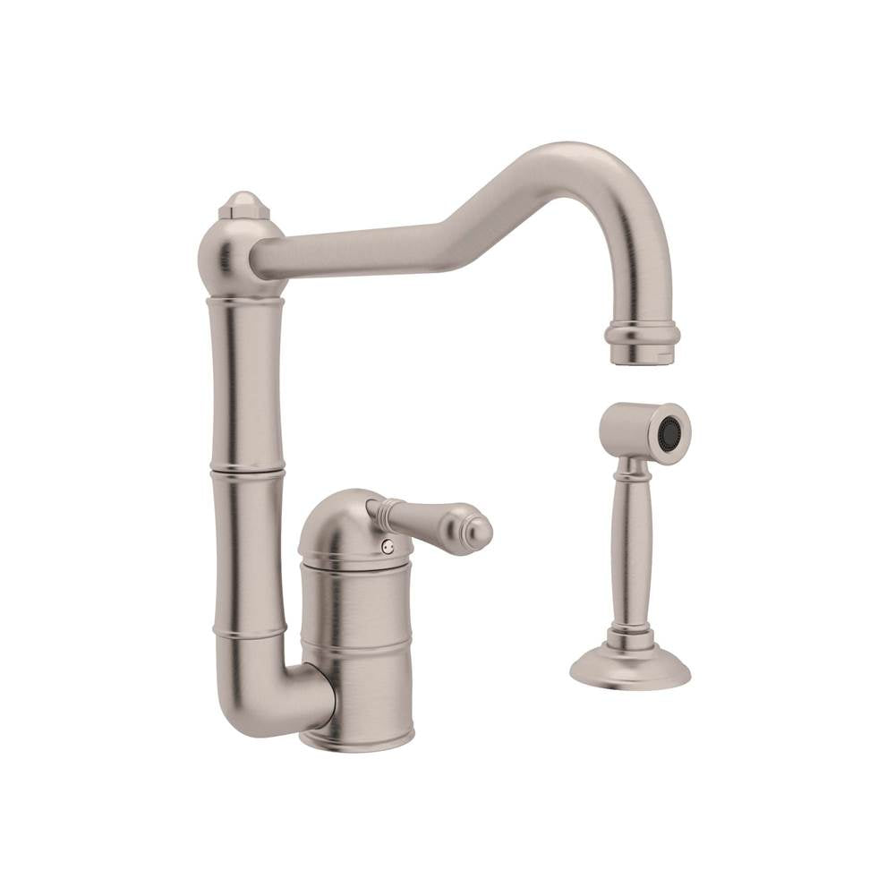 Rohl - Acqui Kitchen Faucet With Side Spray - Satin Nickel