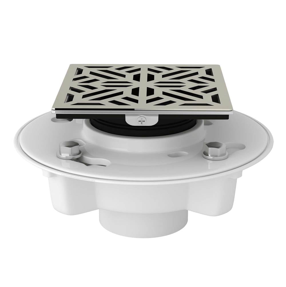 Rohl - PVC 2'' X 3'' Drain Kit With 3144 Mosaic Decorative Cover - Polished Nickel