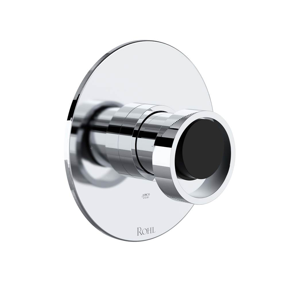 Rohl - EclissiE 1/2'' Pressure Balance Trim - Polished Chrome With Matte Black