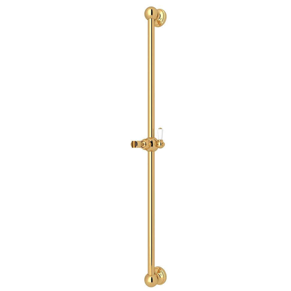 Rohl - 24'' Slide Bar - Unlacquered Brass
