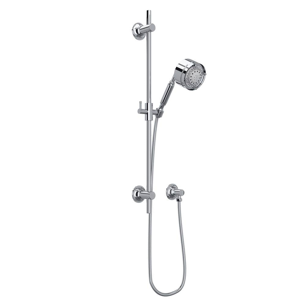 Rohl - Graceline Handshower Set With 24'' Slide Bar and 5-Function Handshower - Polished Chrome