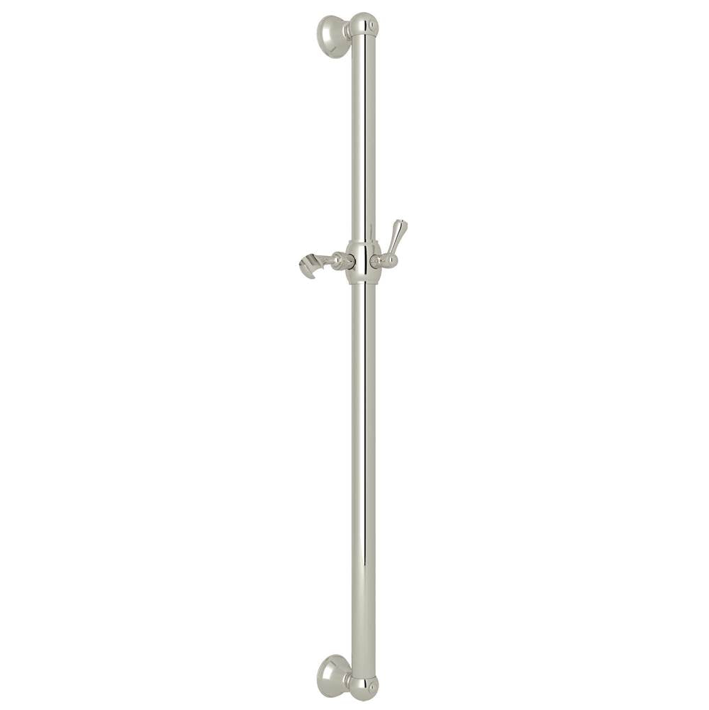 Rohl - 36'' Grab Bar With Sliding Handshower Holder - Polished Nickel