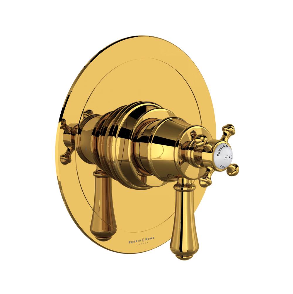 Rohl - Georgian EraE 1/2'' Therm & Pressure Balance Trim With 2 Functions - Unlacquered Brass