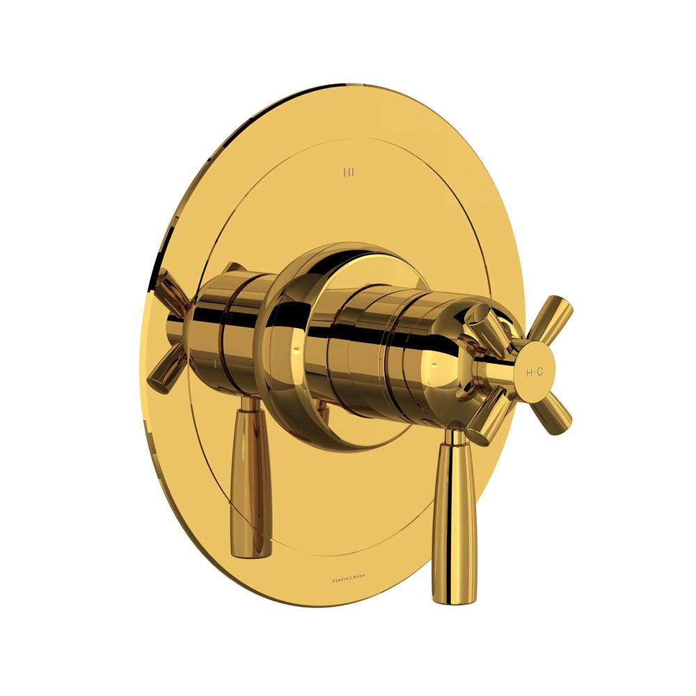 Rohl - HolbornE 1/2'' Therm & Pressure Balance Trim With 3 Functions - Unlacquered Brass