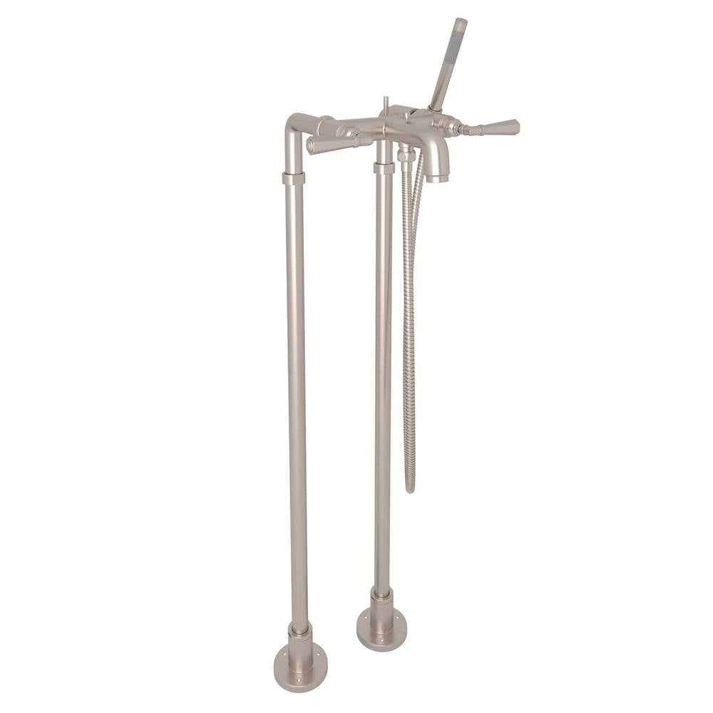 Rohl - San GiovanniE Floor Mount Tub Filler - Satin Nickel