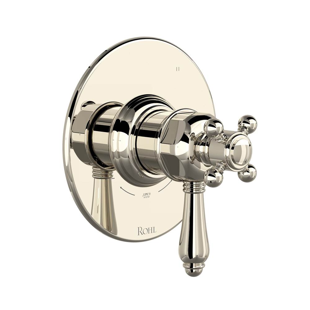 Rohl - 1/2'' Therm & Pressure Balance Trim With 3 Functions - Polished Nickel