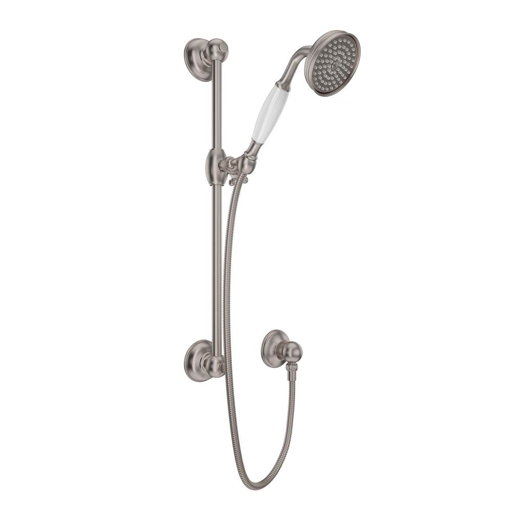 Rohl - Handshower Set With 22'' Slide Bar and Single Function Handshower - Satin Nickel