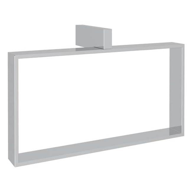Rohl - QuartileE Rectangular Towel Holder Ring - Polished Chrome