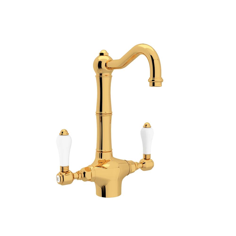 Rohl - Acqui Two Handle Bar/Food Prep Kitchen Faucet - Italian Brass