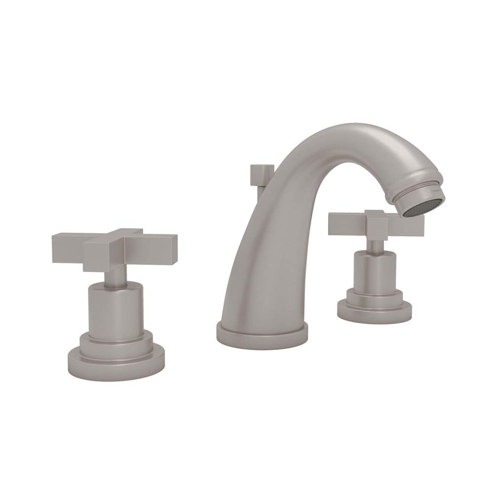 Rohl - Lombardia Widespread Lavatory Faucet With C-Spout - Satin Nickel