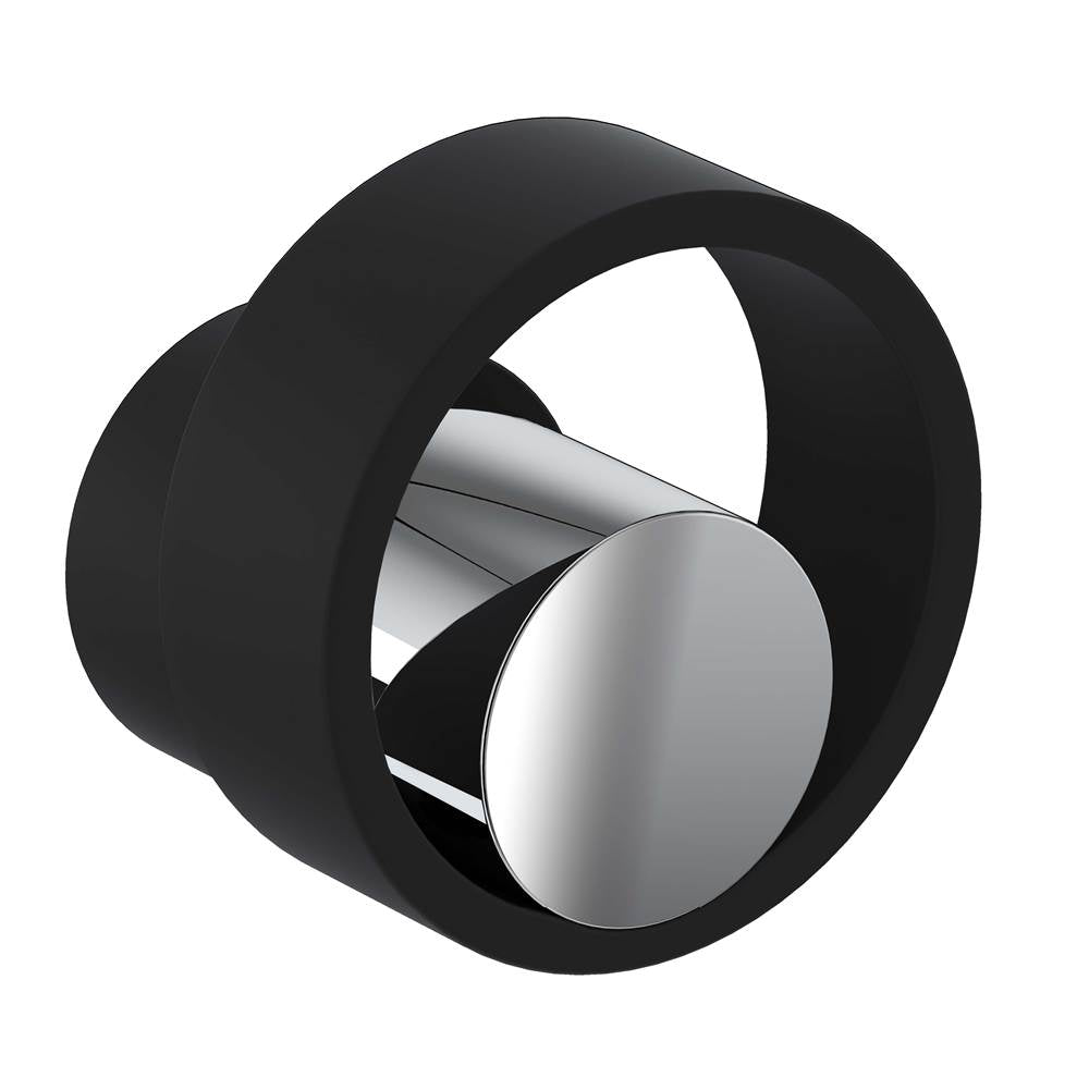 Rohl - EclissiE Trim For Volume Control And Diverter - Matte Black With Polished Chrome
