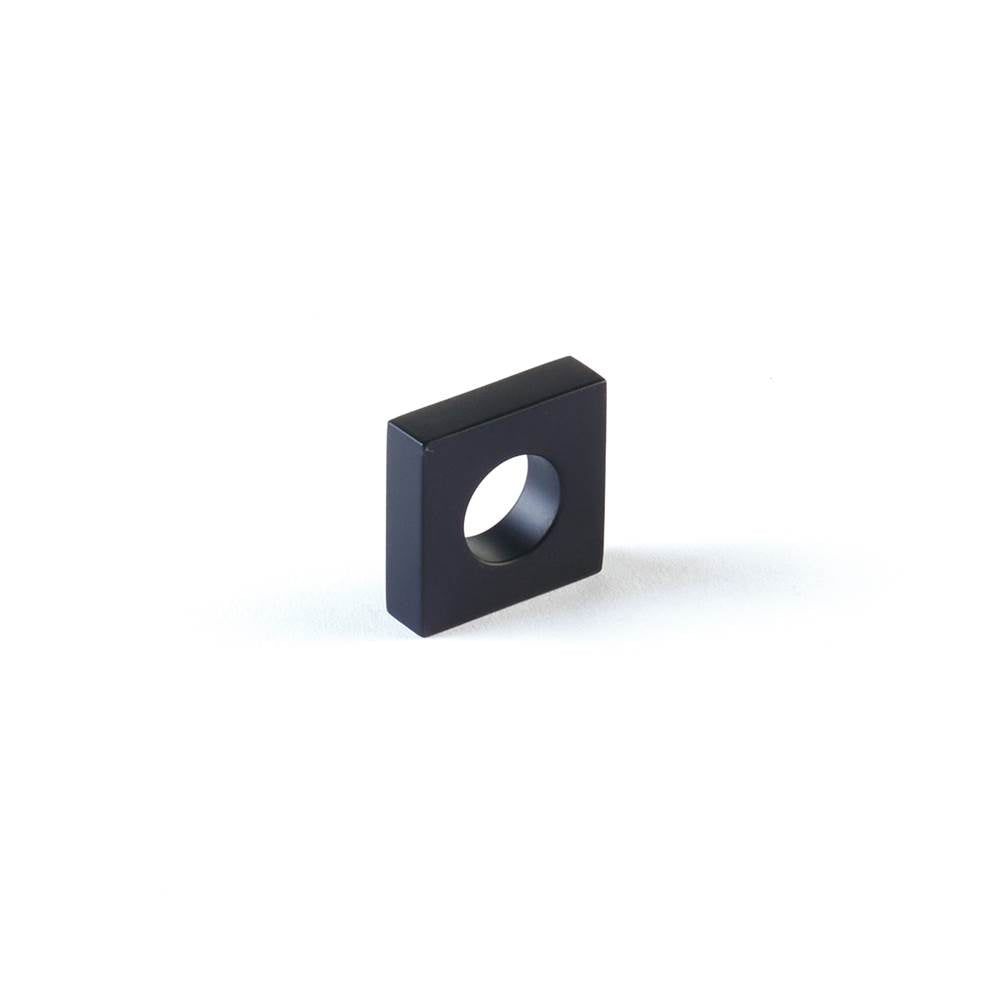 Schaub And Company - Knob, Modern Oval Slot, Matte Black, 1'' Width, 7/8'' cc - Matte Black