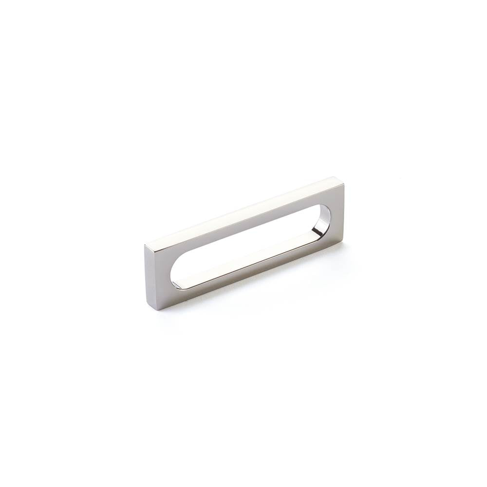 Schaub And Company - Pull, Modern Oval Slot, Polished Nickel, 3-1/2'' cc - Polished Nickel