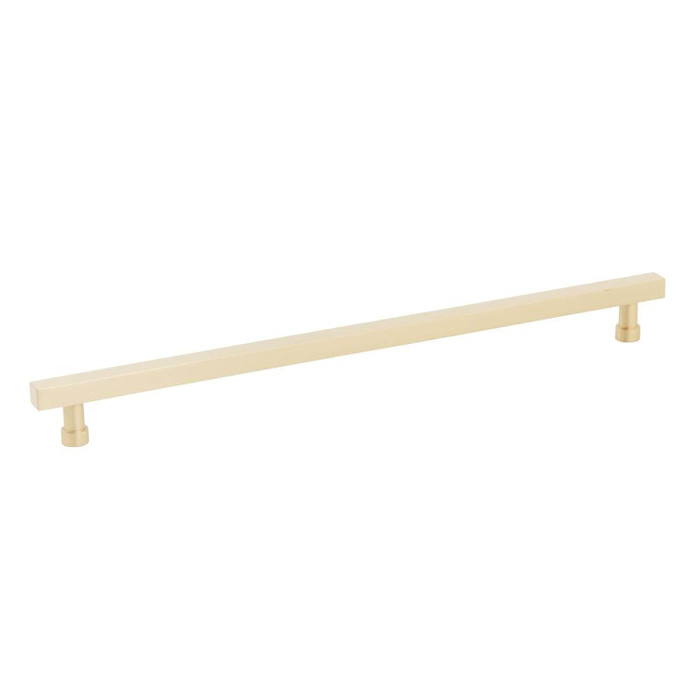 Schaub And Company - NOHO, Cabinet Pull, Square, 12'' cc, Satin Brass - Satin Brass