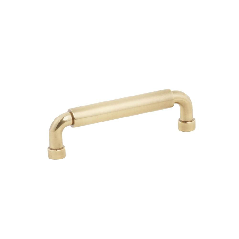 Schaub And Company - NOHO, Cabinet Pull, Round, 4'' cc, Vintage Brass - Vintage Brass