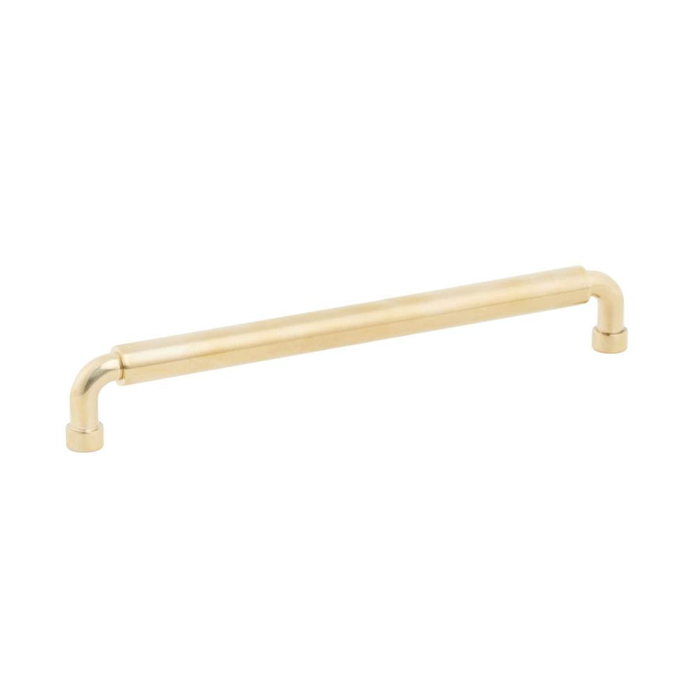 Schaub And Company - NOHO, Cabinet Pull, Round, 8'' cc, Unlacquered Brass - Unlacquered Brass