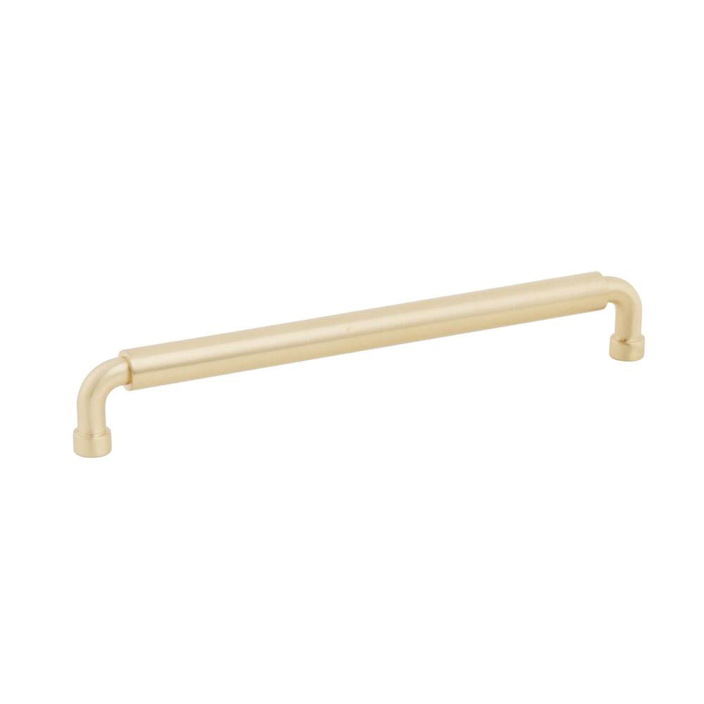 Schaub And Company - NOHO, Cabinet Pull, Round, 8'' cc, Satin Brass - Satin Brass