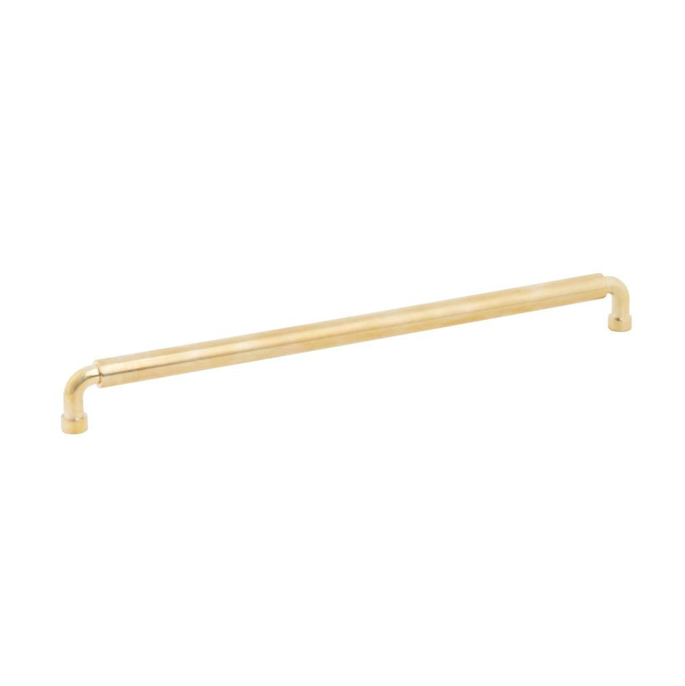Schaub And Company - NOHO, Cabinet Pull, Round, 12'' cc, Unlacquered Brass - Unlacquered Brass