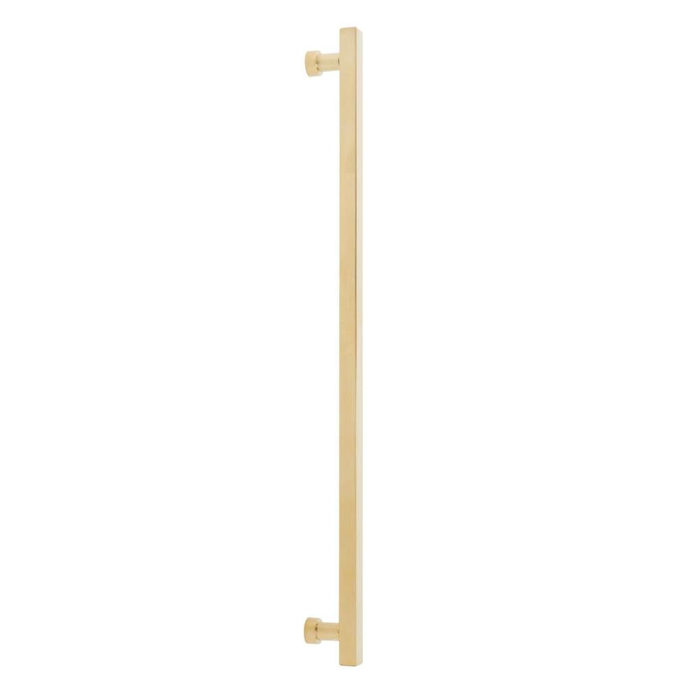 Schaub And Company - NOHO, Cabinet Appliance Pull, Square, 18'' cc, Unlacquered Brass - Unlacquered Brass