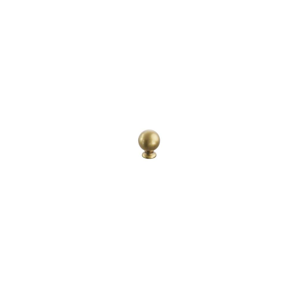 Schaub And Company - Avenue, Cabinet Knob, Round, 1'', Vintage Brass - Vintage Brass