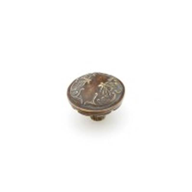Schaub And Company - Knob, Round, Monticello Brass, 1-1/4'' dia - Monticello Brass