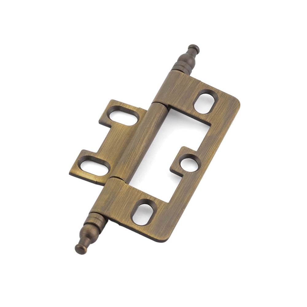 Schaub And Company - Hinge, Minaret Tip Non-Mortise, Antique Light Brass - Antique Light Brass